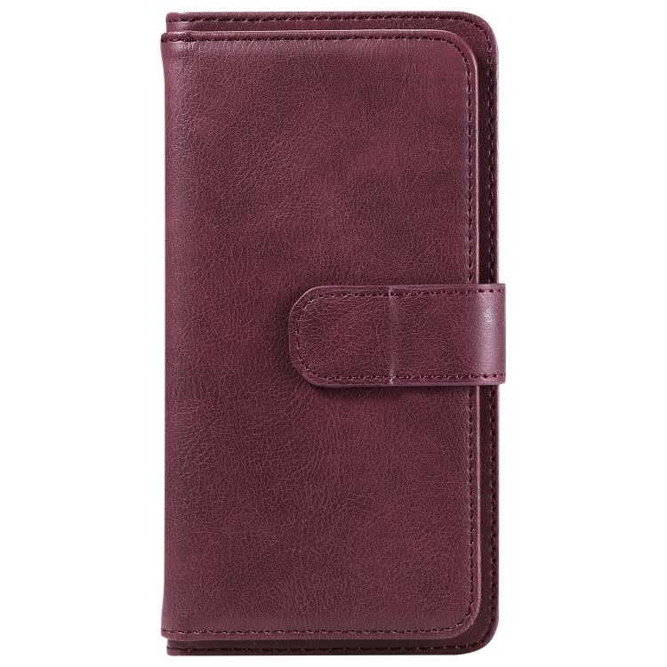 Multi-Function Wallet 10 Card Slots Leather Phone Case, For iPhone 18 Pro / 17 Pro, For iPhone 18 Pro Max / 17 Pro Max, For iPhone 17e / 16e, For iPhone 17