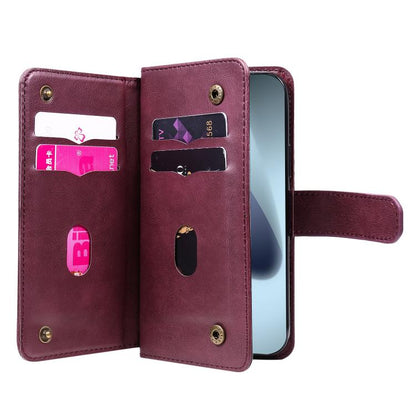 Multi-Function Wallet 10 Card Slots Leather Phone Case, For iPhone 18 Pro / 17 Pro, For iPhone 18 Pro Max / 17 Pro Max, For iPhone 17e / 16e, For iPhone 17