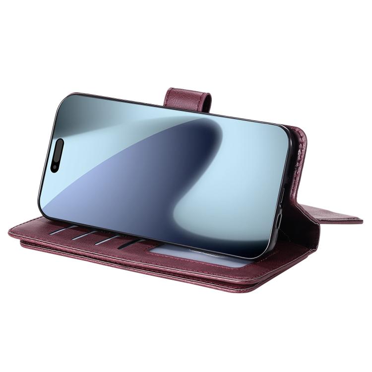 Multi-Function Wallet 10 Card Slots Leather Phone Case, For iPhone 18 Pro / 17 Pro, For iPhone 18 Pro Max / 17 Pro Max, For iPhone 17e / 16e, For iPhone 17