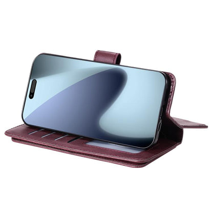 Multi-Function Wallet 10 Card Slots Leather Phone Case, For iPhone 18 Pro / 17 Pro, For iPhone 18 Pro Max / 17 Pro Max, For iPhone 17e / 16e, For iPhone 17