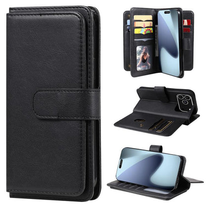 Multi-Function Wallet 10 Card Slots Leather Phone Case, For iPhone 18 Pro / 17 Pro, For iPhone 18 Pro Max / 17 Pro Max, For iPhone 17e / 16e, For iPhone 17