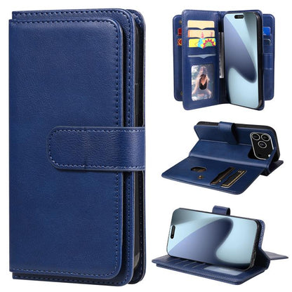 Multi-Function Wallet 10 Card Slots Leather Phone Case, For iPhone 18 Pro / 17 Pro, For iPhone 18 Pro Max / 17 Pro Max, For iPhone 17e / 16e, For iPhone 17