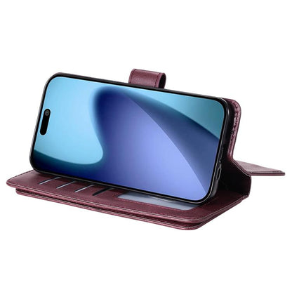 Multi-Function Wallet 10 Card Slots Leather Phone Case, For iPhone Air, For iPhone 16 Pro Max, For iPhone 16 Pro, For iPhone 16 Plus