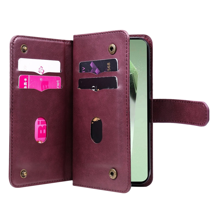 Multi-Function Wallet 10 Card Slots Leather Phone Case