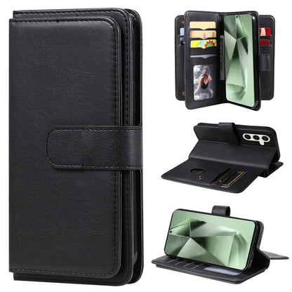 Multi-Function Wallet 10 Card Slots Leather Phone Case