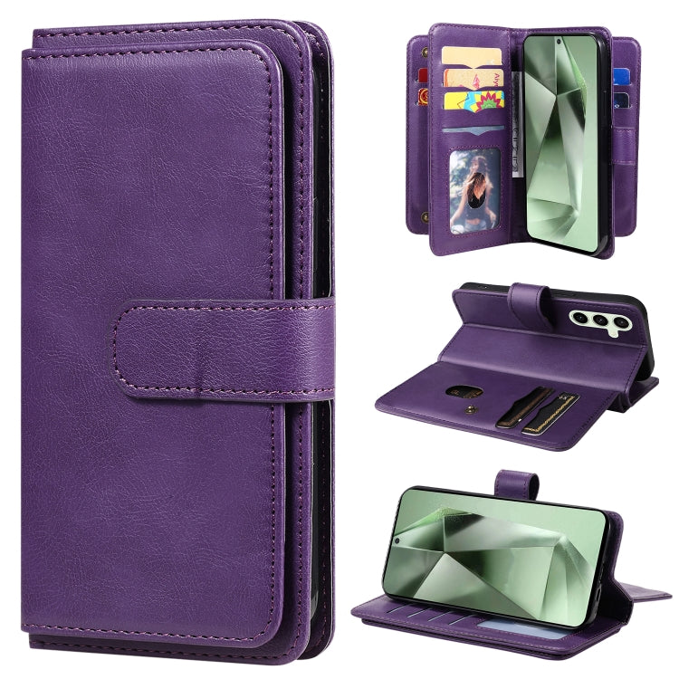 Multi-Function Wallet 10 Card Slots Leather Phone Case