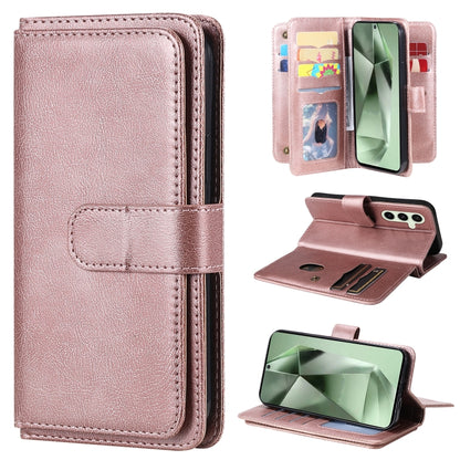 Multi-Function Wallet 10 Card Slots Leather Phone Case