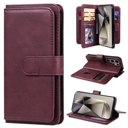 Multi-Function Wallet 10 Card Slots Leather Phone Case
