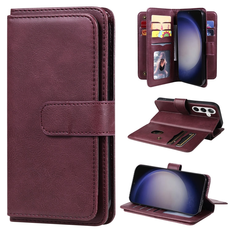 Multi-Function Wallet 10 Card Slots Leather Phone Case