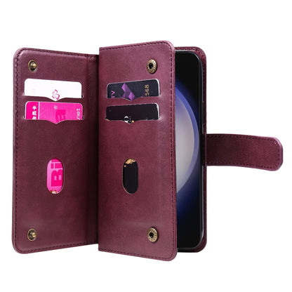 Multi-Function Wallet 10 Card Slots Leather Phone Case, For Galaxy S25 / S24 5G, For Galaxy S25+ / S24+ 5G, For Galaxy S25 Ultra 5G, For Galaxy S24 FE 5G