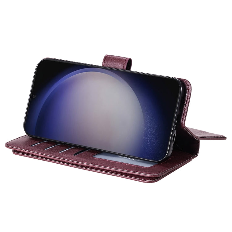 Multi-Function Wallet 10 Card Slots Leather Phone Case