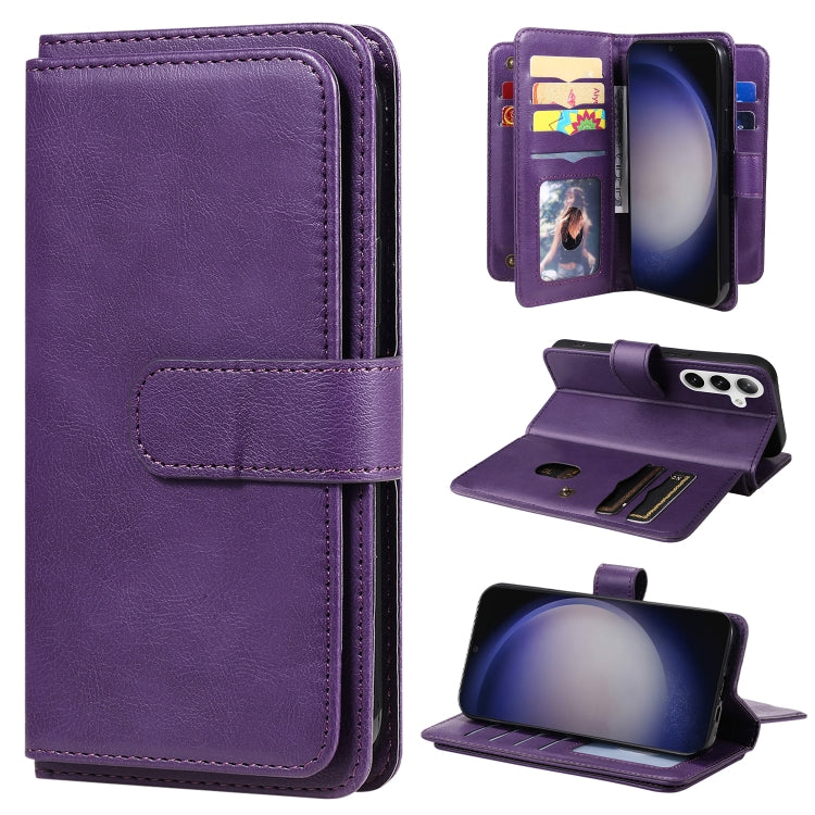 Multi-Function Wallet 10 Card Slots Leather Phone Case