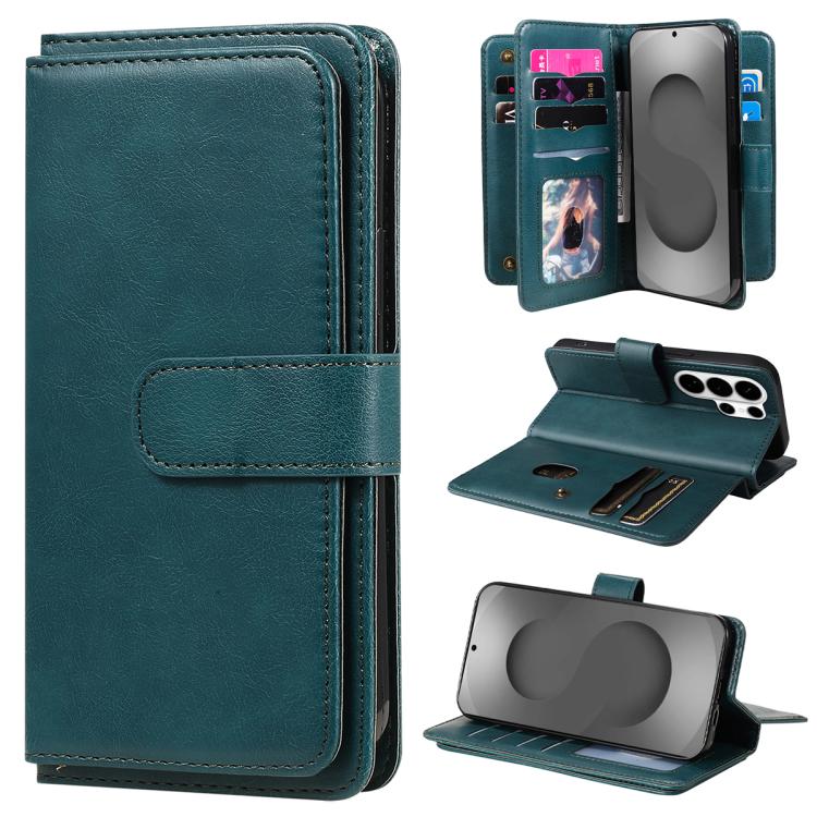 Multi-Function Wallet 10 Card Slots Leather Phone Case