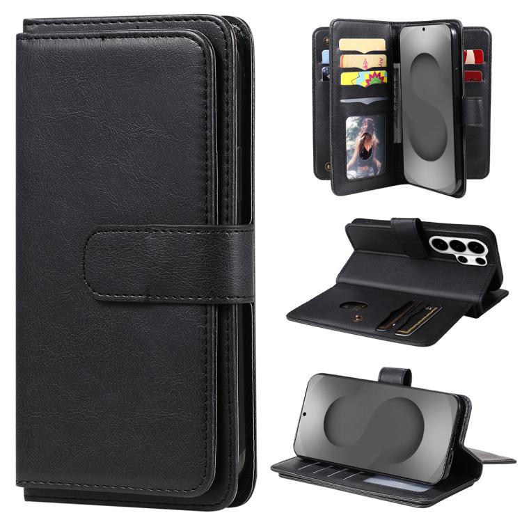 Multi-Function Wallet 10 Card Slots Leather Phone Case