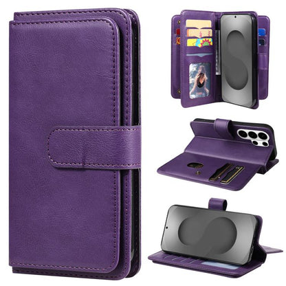 Multi-Function Wallet 10 Card Slots Leather Phone Case