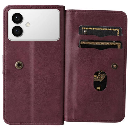Multi-Function Wallet 10 Card Slots Leather Phone Case