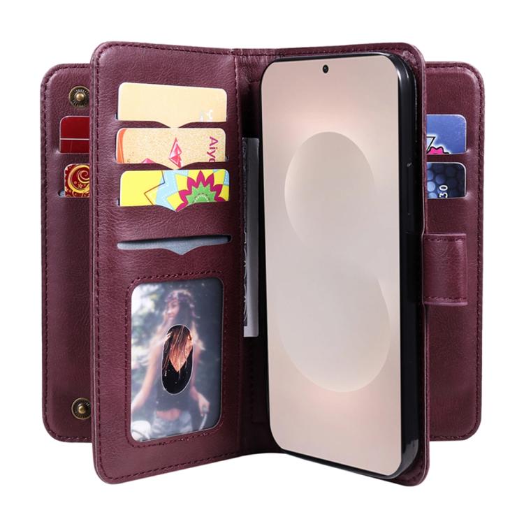 Multi-Function Wallet 10 Card Slots Leather Phone Case