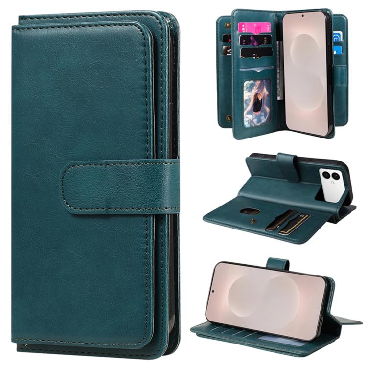 Multi-Function Wallet 10 Card Slots Leather Phone Case