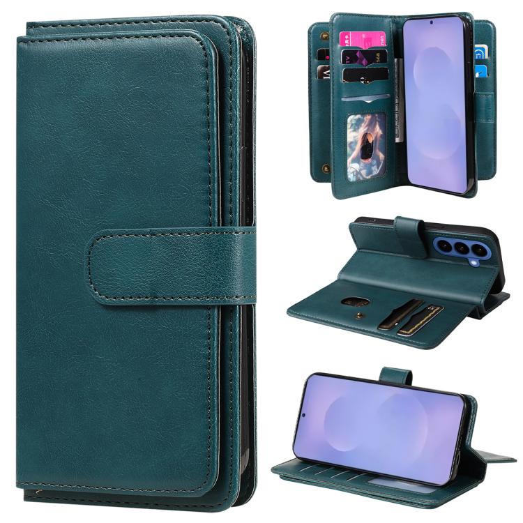 Multi-Function Wallet 10 Card Slots Leather Phone Case