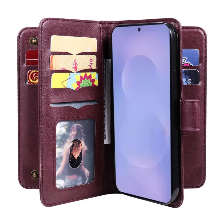 Multi-Function Wallet 10 Card Slots Leather Phone Case, For Galaxy S26 FE 5G, For Galaxy S26 Edge 5G, For Galaxy S26 Ultra 5G, For Galaxy S26 5G