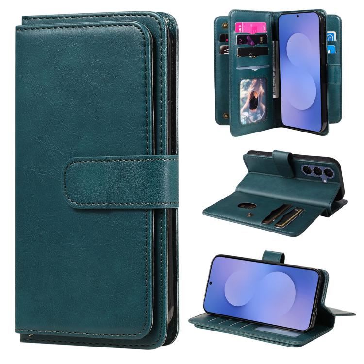 Multi-Function Wallet 10 Card Slots Leather Phone Case, For Galaxy S26 FE 5G, For Galaxy S26 Edge 5G, For Galaxy S26 Ultra 5G, For Galaxy S26 5G