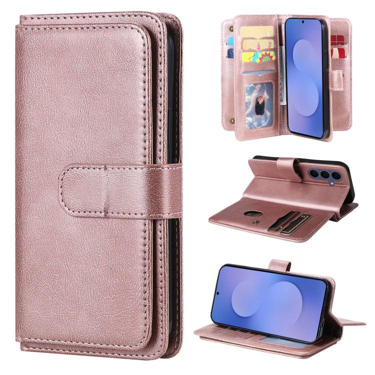 Multi-Function Wallet 10 Card Slots Leather Phone Case, For Galaxy S26 FE 5G, For Galaxy S26 Edge 5G, For Galaxy S26 Ultra 5G, For Galaxy S26 5G