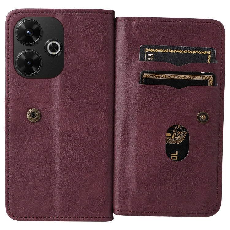 Multi-Function Wallet 10 Card Slots Leather Phone Case