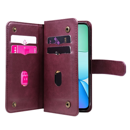 Multi-Function Wallet 10 Card Slots Leather Phone Case
