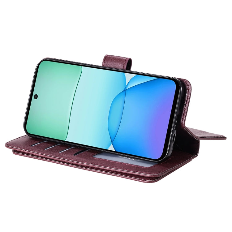 Multi-Function Wallet 10 Card Slots Leather Phone Case