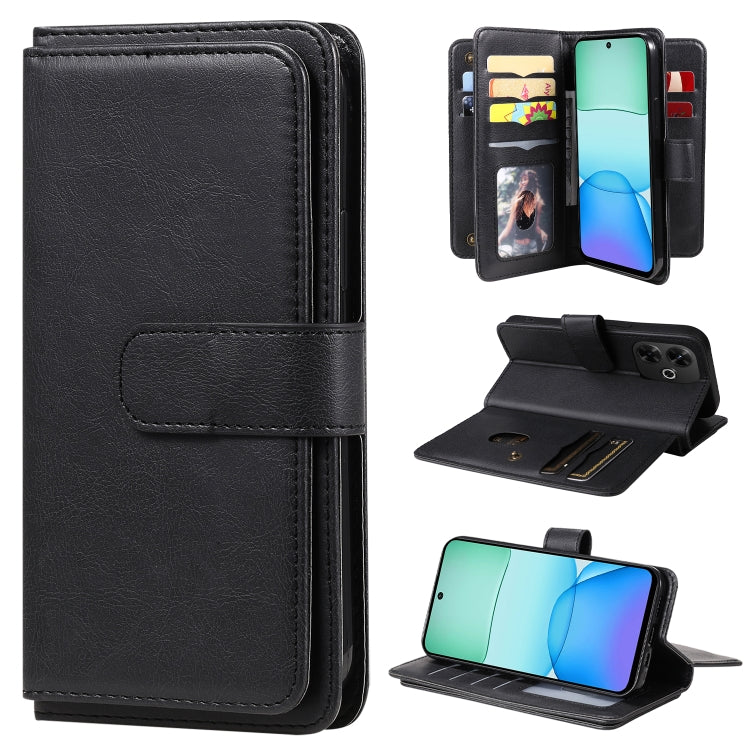 Multi-Function Wallet 10 Card Slots Leather Phone Case