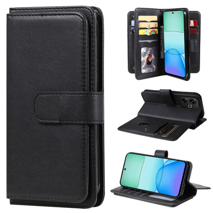 Multi-Function Wallet 10 Card Slots Leather Phone Case