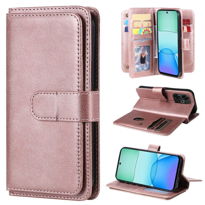 Multi-Function Wallet 10 Card Slots Leather Phone Case