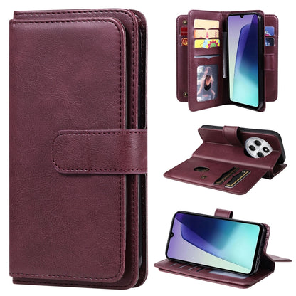 Multi-Function Wallet 10 Card Slots Leather Phone Case