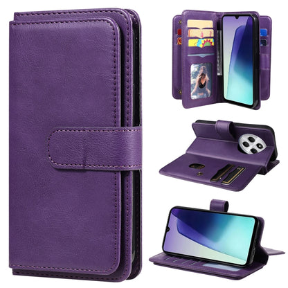 Multi-Function Wallet 10 Card Slots Leather Phone Case
