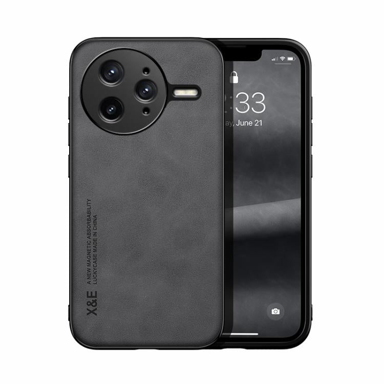 Skin Feel Magnetic Leather Back Phone Case