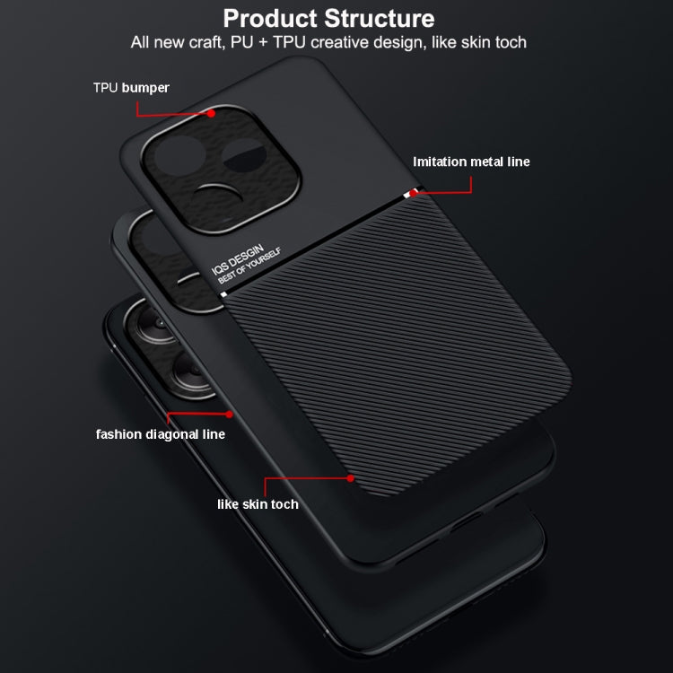 Classic Tilt Strip Grain Magnetic Shockproof PC + TPU Phone Case