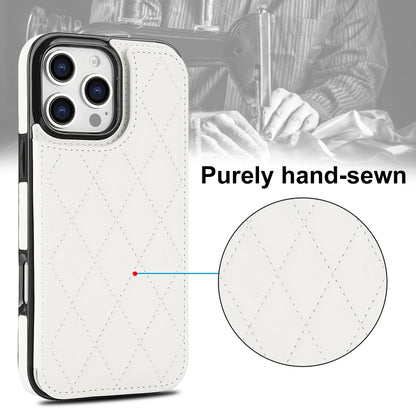 Double Buckle Rhombic PU Leather Phone Case