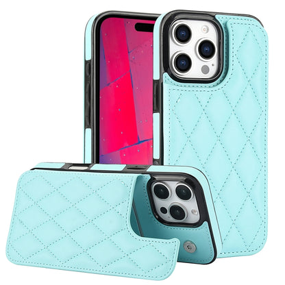 Double Buckle Rhombic PU Leather Phone Case, For iPhone Air, For iPhone 16 Pro Max, For iPhone 16 Pro
