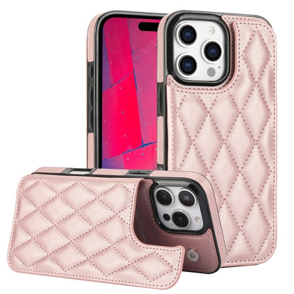 Double Buckle Rhombic PU Leather Phone Case, For iPhone Air, For iPhone 16 Pro Max, For iPhone 16 Pro