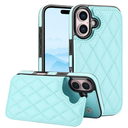 Double Buckle Rhombic PU Leather Phone Case