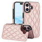 Double Buckle Rhombic PU Leather Phone Case