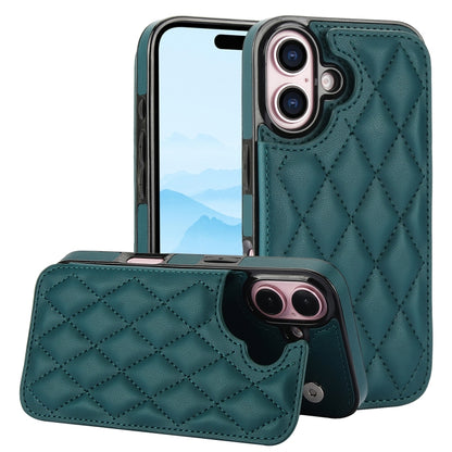 Double Buckle Rhombic PU Leather Phone Case