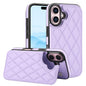 Double Buckle Rhombic PU Leather Phone Case