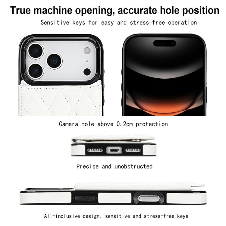 Double Buckle Rhombic PU Leather Phone Case