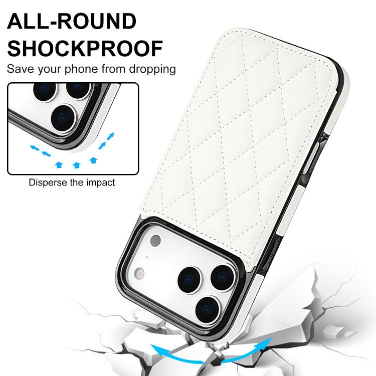 Double Buckle Rhombic PU Leather Phone Case