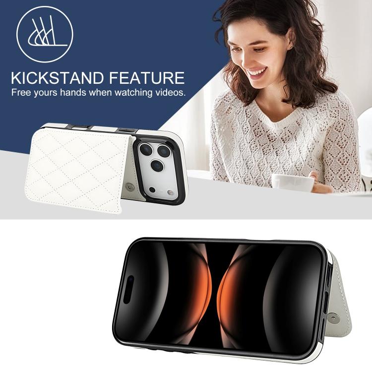 Double Buckle Rhombic PU Leather Phone Case