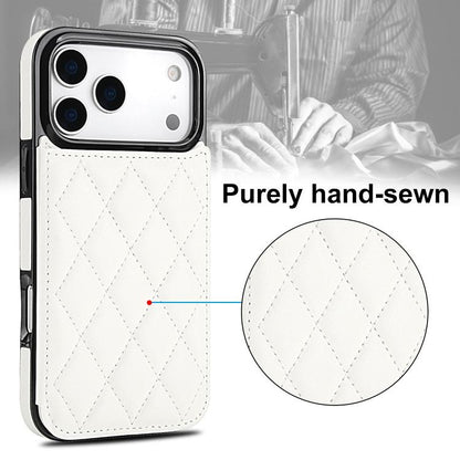 Double Buckle Rhombic PU Leather Phone Case