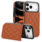Double Buckle Rhombic PU Leather Phone Case