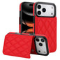 Double Buckle Rhombic PU Leather Phone Case