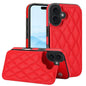 Double Buckle Rhombic PU Leather Phone Case